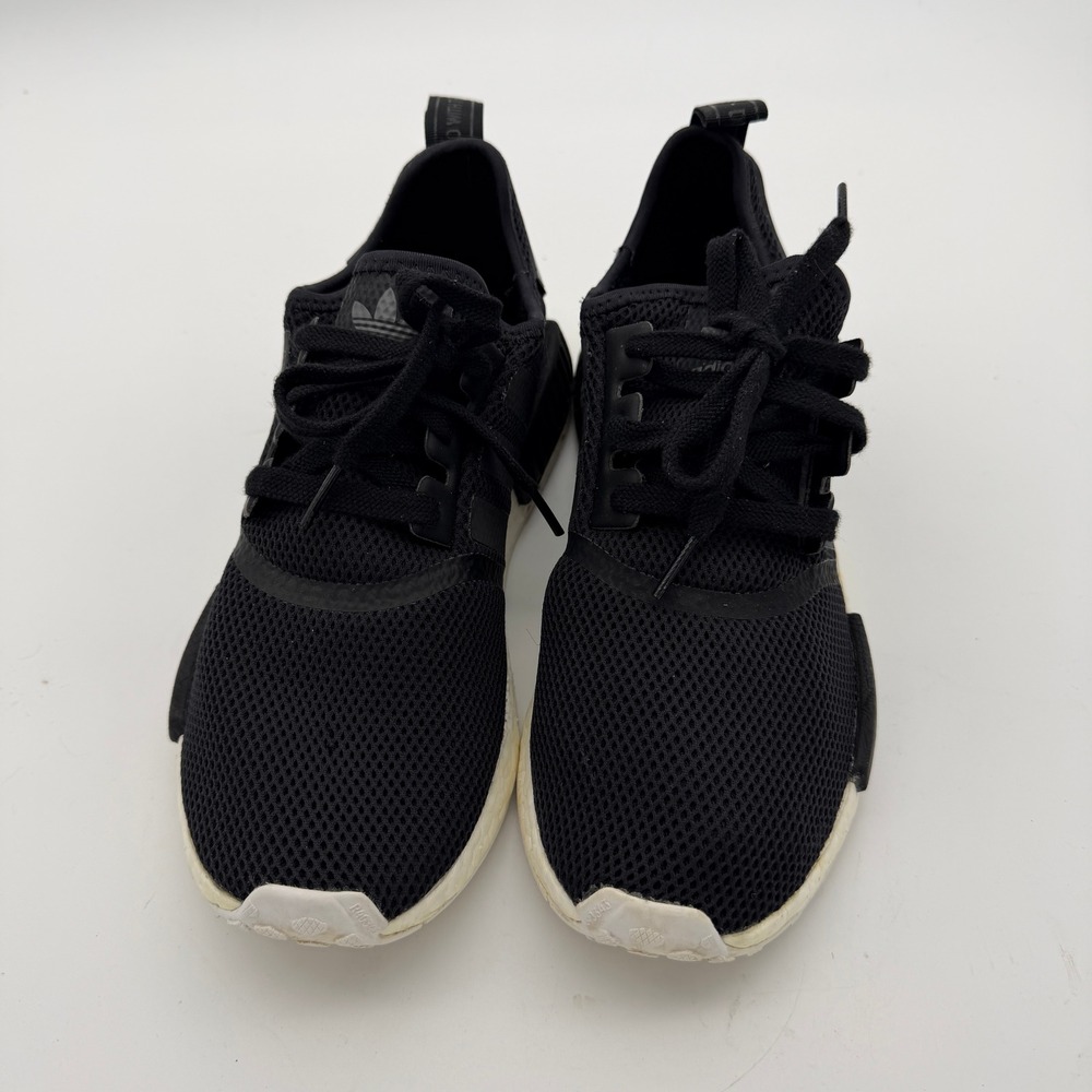 Adidas NMD R1 Core Black White Mesh Running Sneakers B42200 Mens
